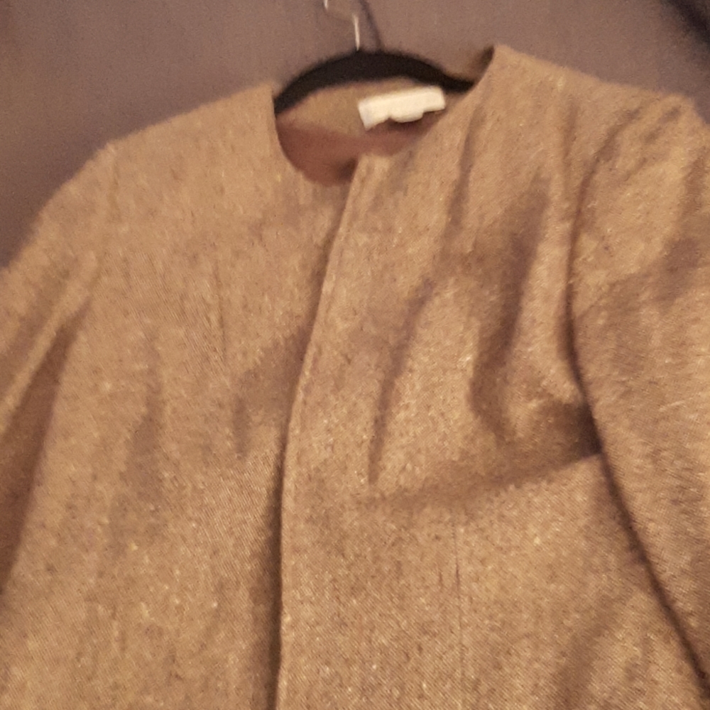 Casual  Corner size 12 brown  tweed jacket with zip front